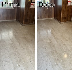 Lucidatura pavimentazione in marmo